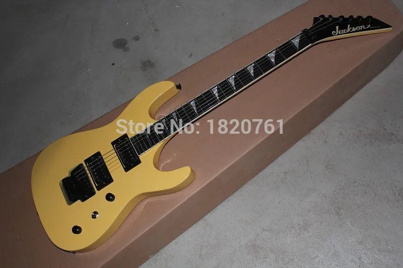 

Finish Custom Neck body together 6 strings jackson SL2H Soloist yellow color electric guitar 14510