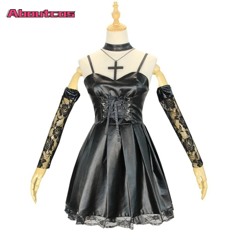 Death Note Косплей Костюм Миса Амане Искусственная Кожа Aboutcos Сексуальное Платье Шея