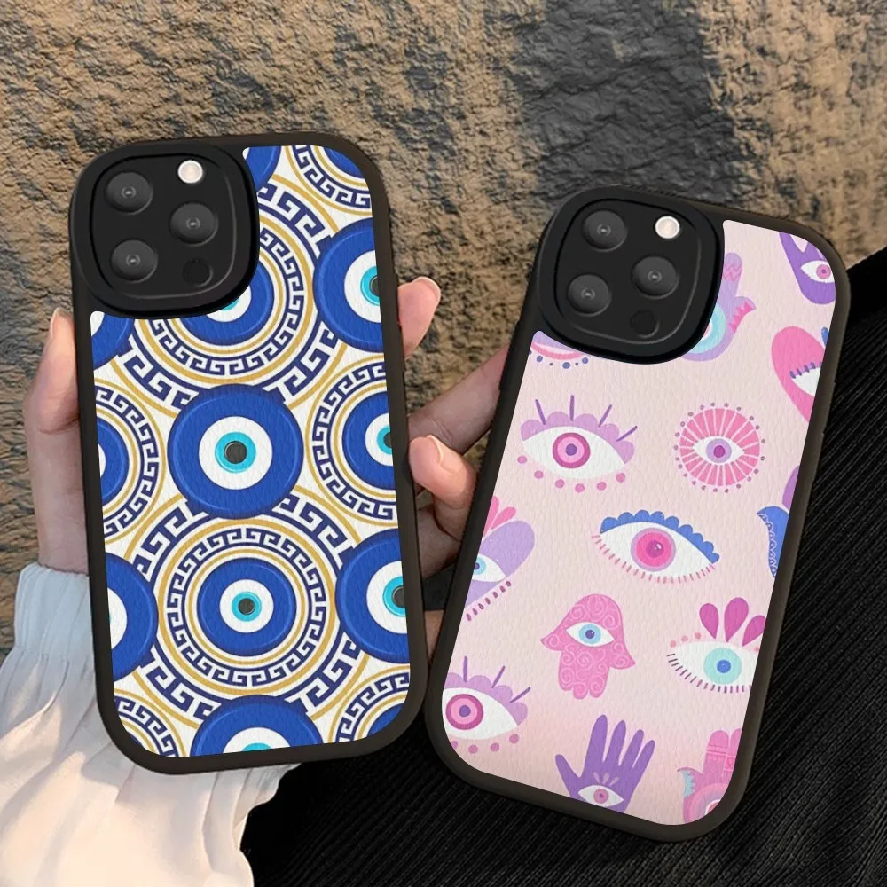 

Babaite Lucky Eye Blue Evil Eye Phone Case Hard Leather For IPhone 14 13 12 Mini 11 14 Pro Max Xs X Xr 7 8 Plus Fundas