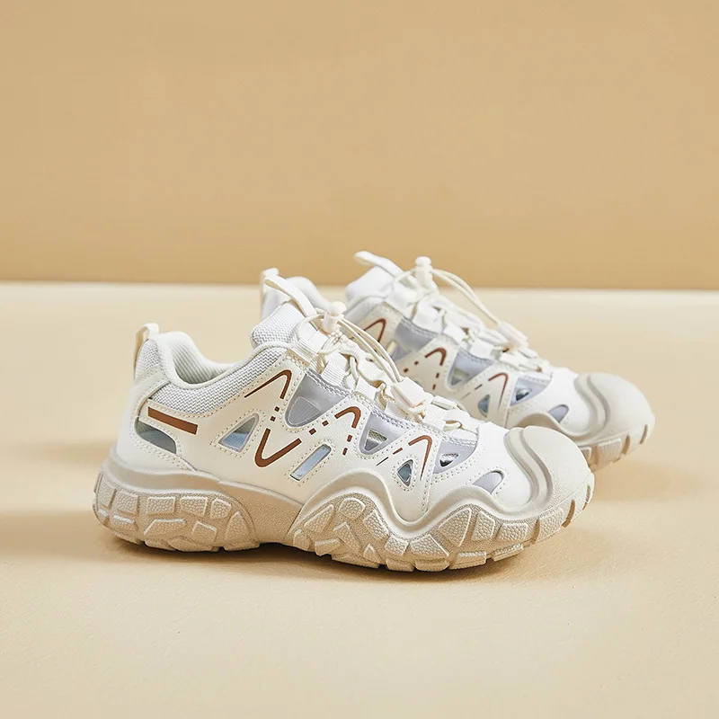 Женские туфли через плечо на толстой подошве для повседневного использования.