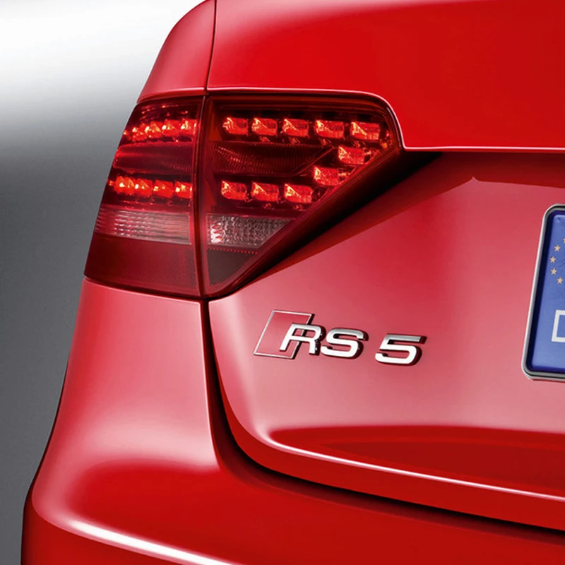 3d ABS хромированный черный логотип Автомобильная Эмблема багажника значок для Audi