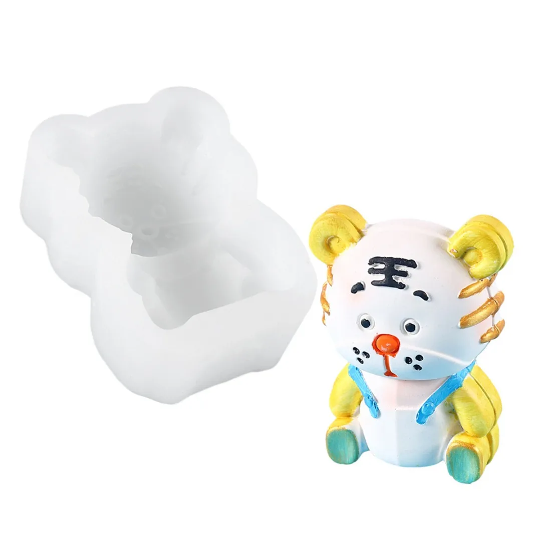 

1pc Animal Silicone Mold Multisize Tiger Shaped Candle Mold DIY Handmade Decorative Crafts Home Holiday Desktop Decoration