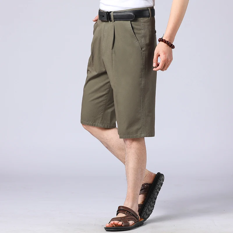 

Men's Summer Casual Cotton Shorts Available in Beige Black Army Green Khaki Gray Knee Length Pants Male Daily Cosy Underwear