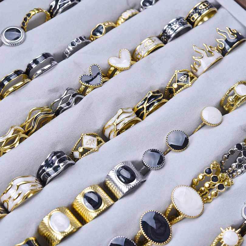 Кольцо женское геометрическое из нержавеющей стали простое украшение в виде