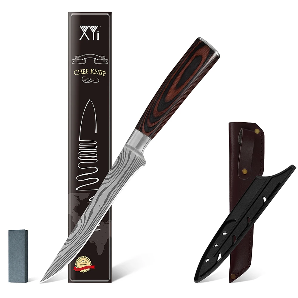 

XYj 6 ''нож для костей с футляром, портативный охотничий нож для улицы, нож для рыбы из нержавеющей стали, нож для резки, нож для резки, инструмен...