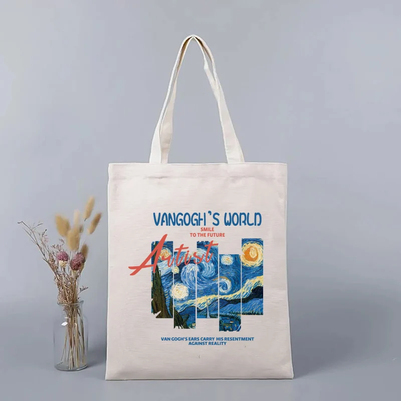 

Винсент Ван Гог, звездная ночь, Подсолнухи, Женская Холщовая Сумка, сумка для хранения