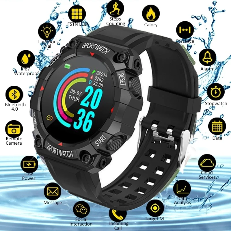 FD68S Smart Watches Men Women Bluetooth Smartwatch Sport Fitness Touch Smart Bracelet Connected Watches Men for IOS Android