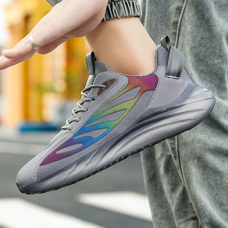 

Баскетбольная обувь на воздушной подушке, Мужские дышащие высокие кроссовки, Высококачественная профессиональная массивная спортивная об...