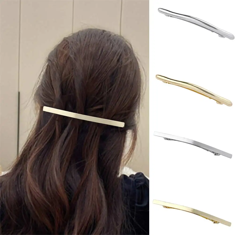 

Women Spring Clip Hair Accessories Automatic Smooth Elegant French Barrette Back of the Head Simple Style Hair Clip Girls Gifts