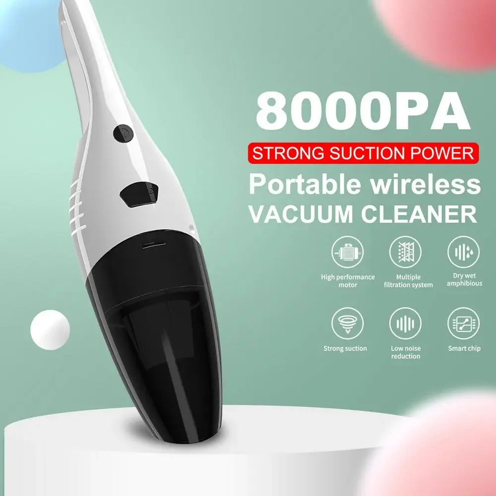 

8000Pa Upgraded Wireless Car Vacuum Cleaner High Handheld Home Car Cleaner Wet And Dry Dual Use Vacuum Cleaner