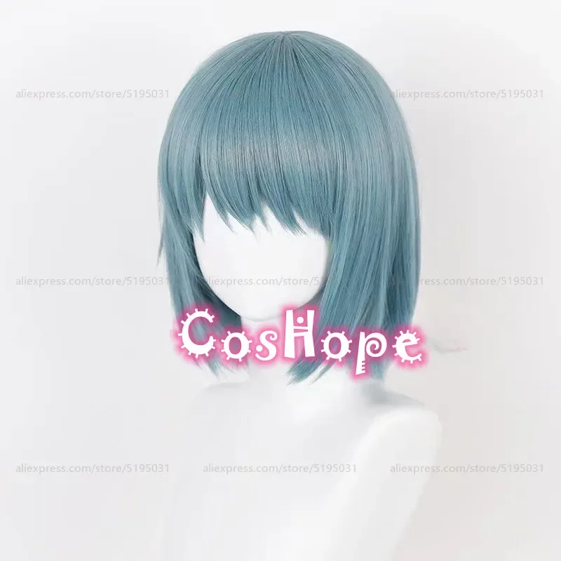 Мики Саяка Косплей Парик 30 см Сине-Серый Аниме Парики Термостойкие Синтетические