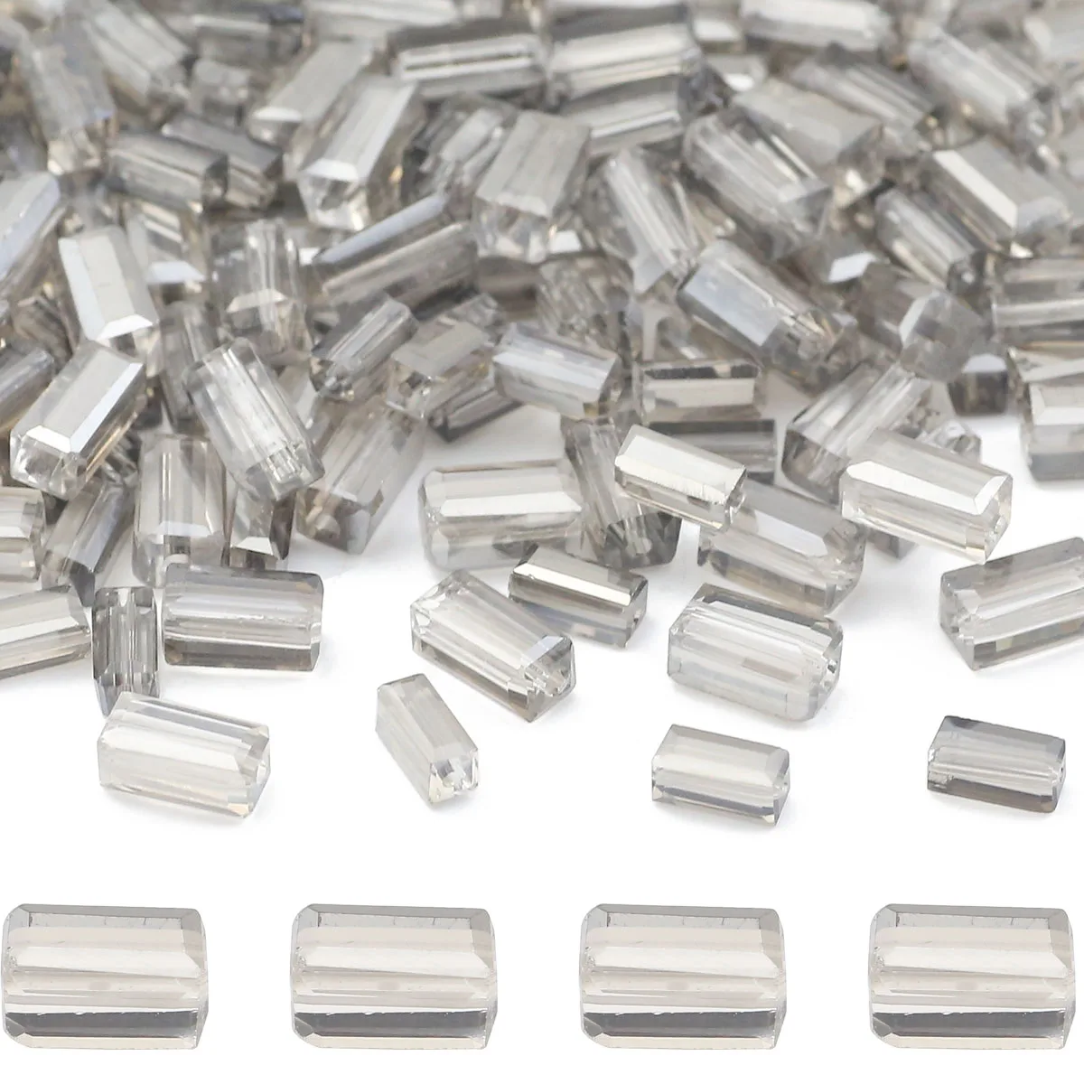 Прозрачный серый цвет AB прямоугольные прокладки из австрийского хрусталя