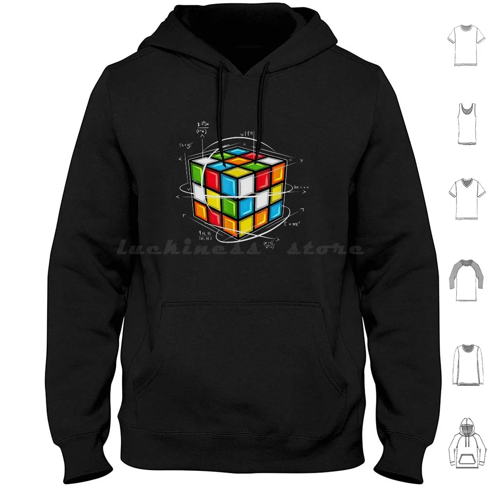 

Cool Rubics Player Cube Vintage Color Math Lover Hoodies Long Sleeve Puzzles Cube Rubics Cube Cool Games Cool Math