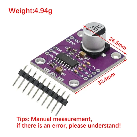 CJMCU-8406 PAM8406 Стереофонический модуль усилителя мощности класса D без помех, макетная плата