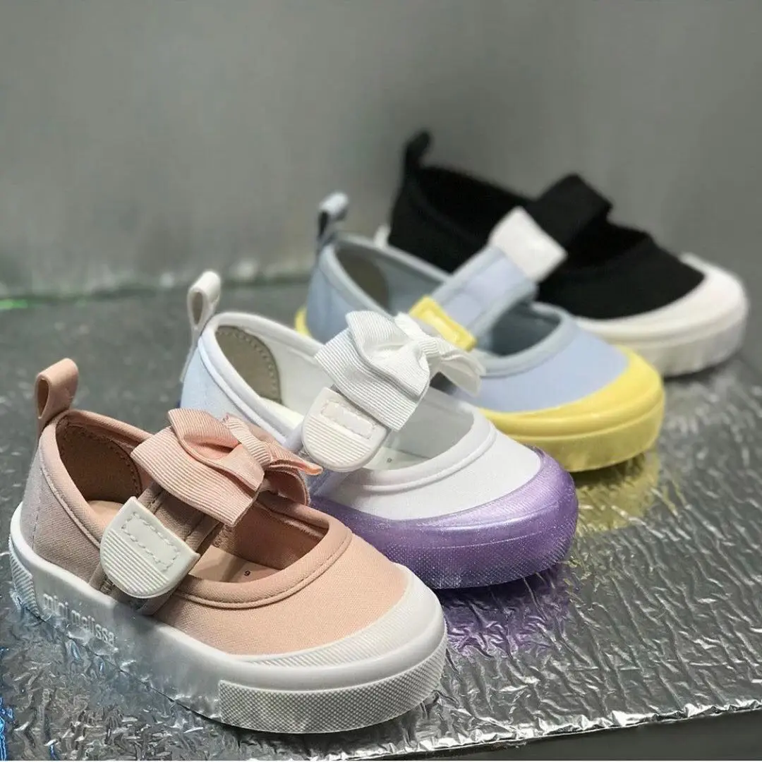

New Children's Canvas Shoes Fashion Kids Solid Color Bow Shoes Cute Boys Girls Casual Shoes Soft Sole Non-slip Toddler Shoes
