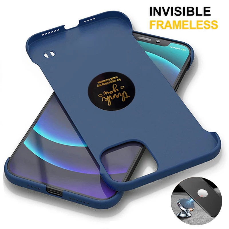 

Magnetic Hard Invisible Ultra-thin Frameless Phone 13 Case For iPhone 13 Pro Max 12 Pro 11 Pro Max Back Covers Plastic Protector