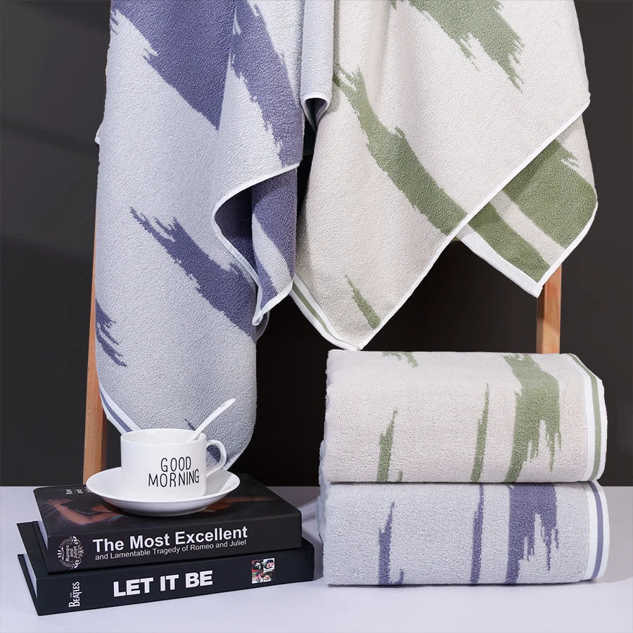 Банное полотенце из утолщенного хлопка высококачественное жаккардовое