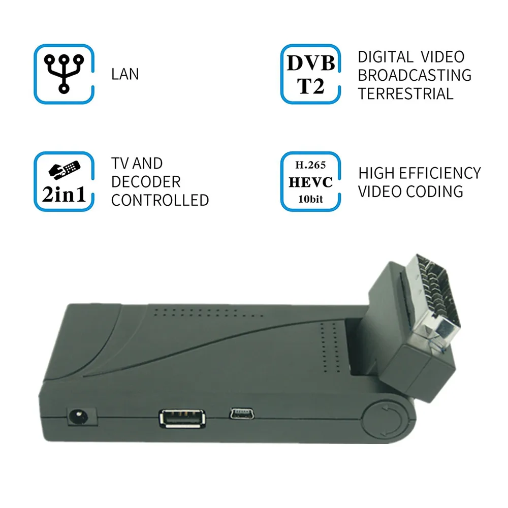 

Decoder Digitale Terrestre DVB T2 Italia Hevc H265 10 Bit Youtube Support USB Wifi DVB-T2 Dazn TV Receivers