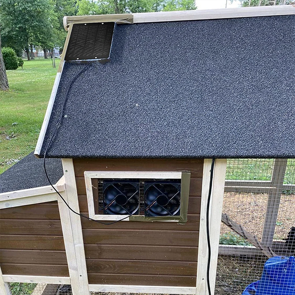 

Exhaust Fan Ventilator Solar Panel Powered Fans Air Extractor Chicken RV