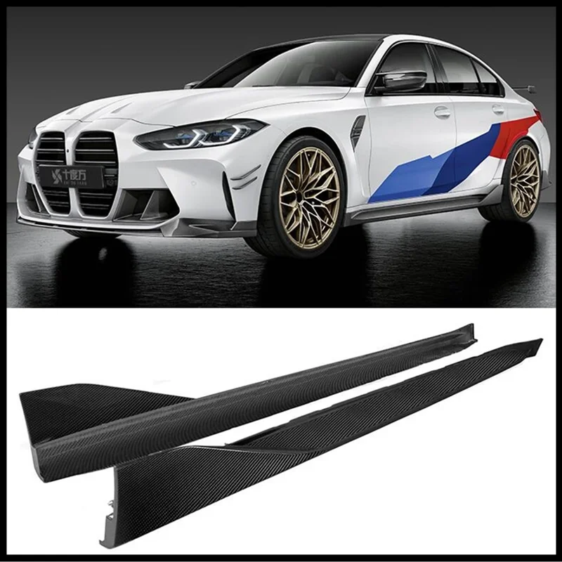 Для BMW M3 G80 M4 G82 G83 2021 2022 2023 2024 комплект боковой юбки из настоящего углеродного