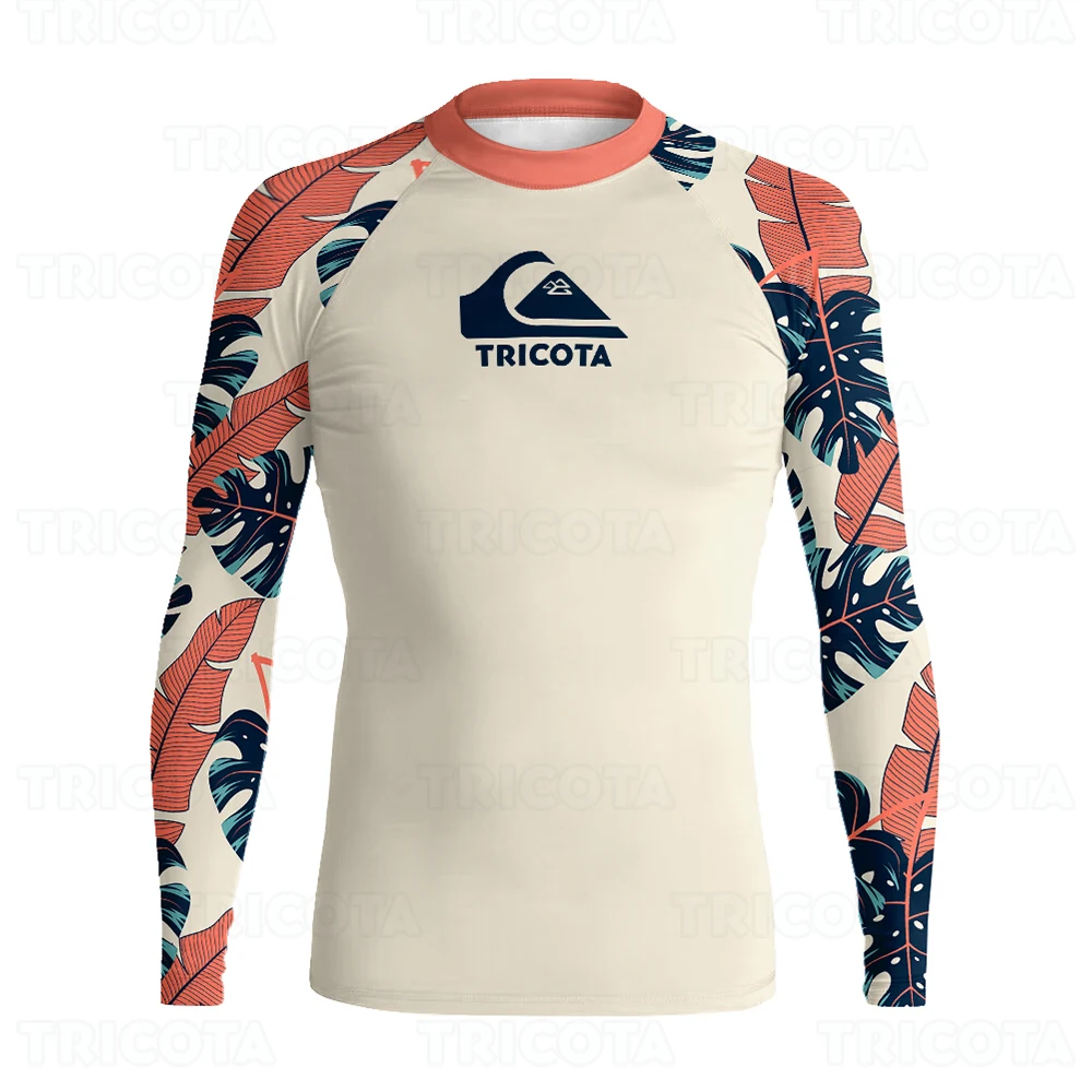 Мужская плавательная футболка одежда для серфинга с защитой от сыпи рубашки