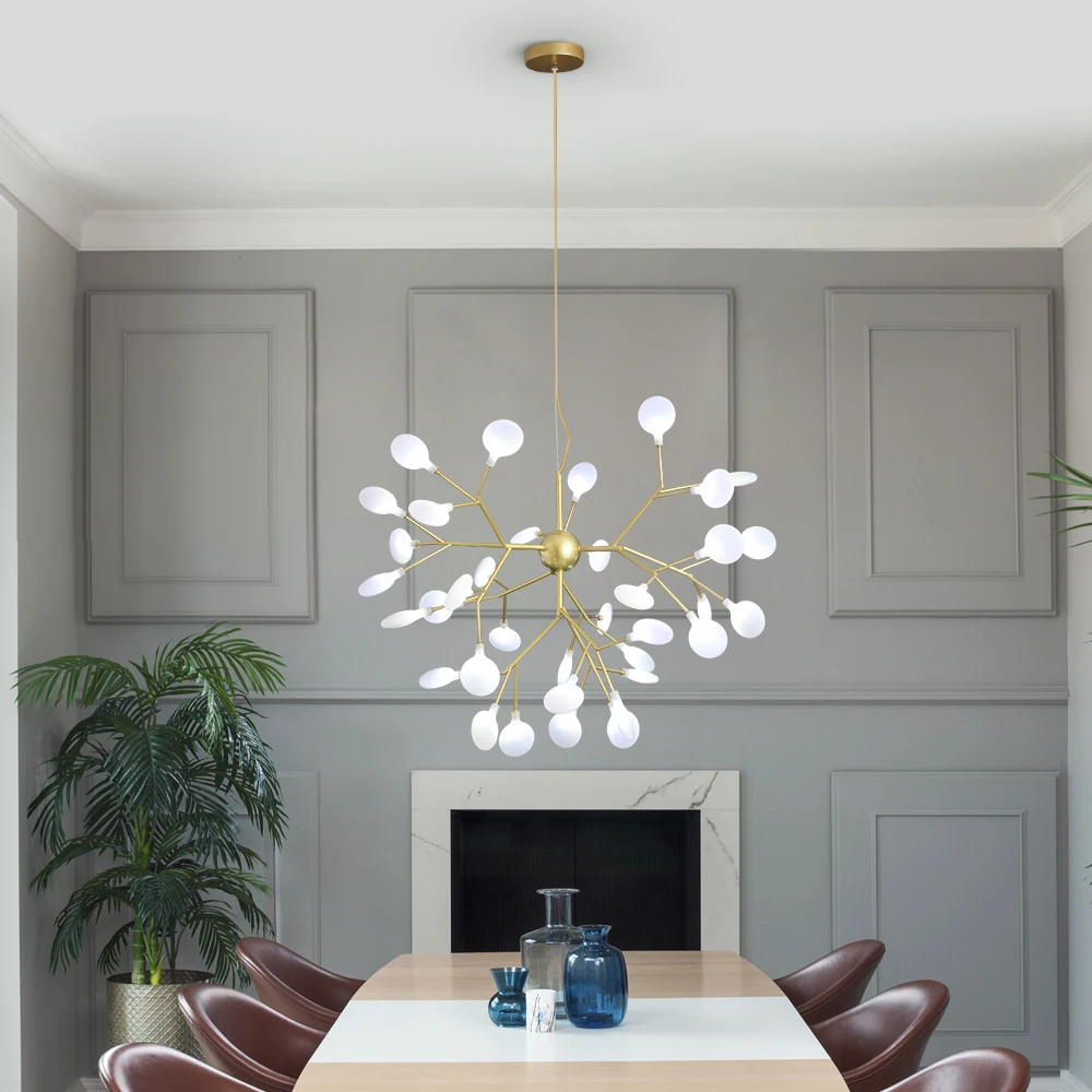 Современные подвесные люстры со светлячком акриловые светодиодные светильники