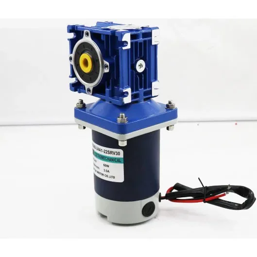 12 В 24 60 Вт NMRV30 Червячный мотор-редуктор постоянного тока с одним выходом RV30