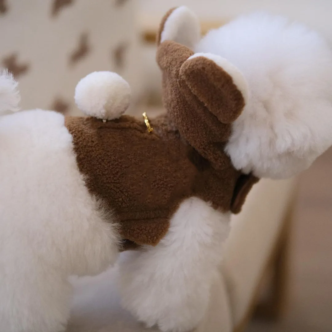 

Осенне-зимняя шапка-ушанка в виде панды, нагрудный ремень, милый медведь, нагрудный ремень, медведи для домашних питомцев, Миниатюрные аксессуары для маленьких собак для прогулок с собаками