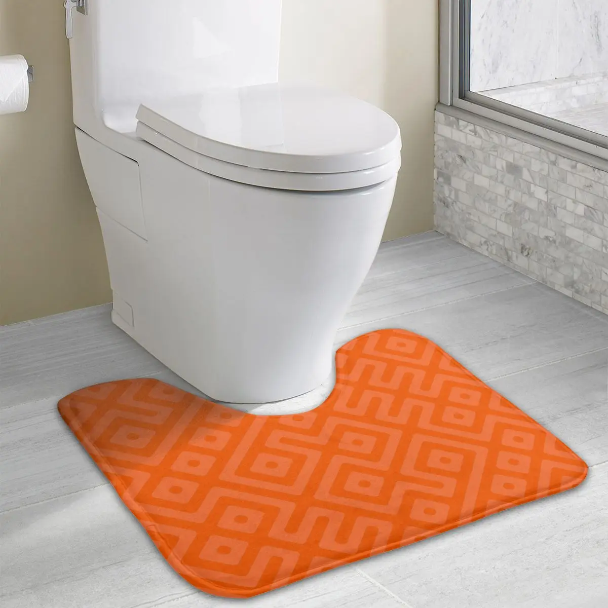 

Customizable Flannel U-shaped Toilet Foot Pad Close To The Ground Moisture-absorbing Water Is Not Easy To Deform Private order