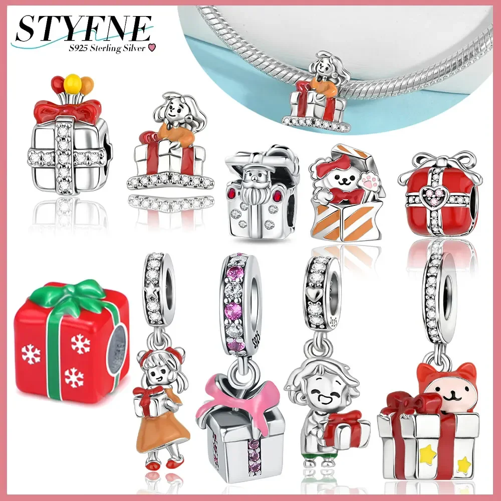 Ночное свечение подарочная коробка подвески из бисера стерлинговое серебро 925