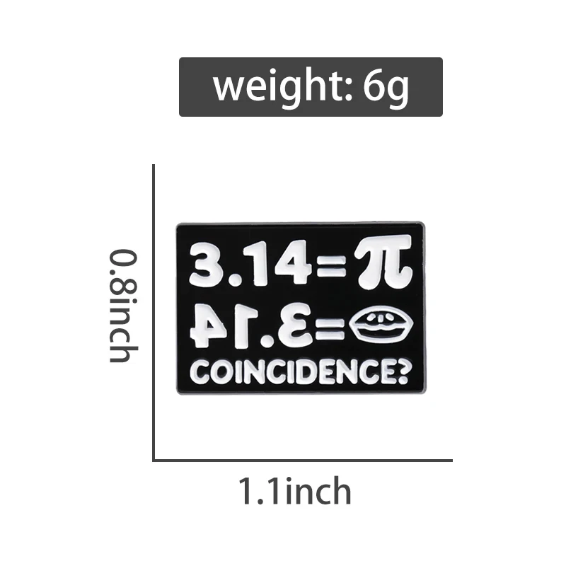 Математические эмалевые булавки II = 3 14 коническая брошь значки на лацкан