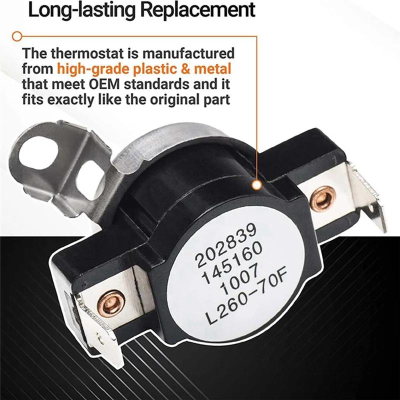 Запасная часть термостата для сушилки 3204267 Kenmore Electrolux-заменяет 508516 73204267 AP213147