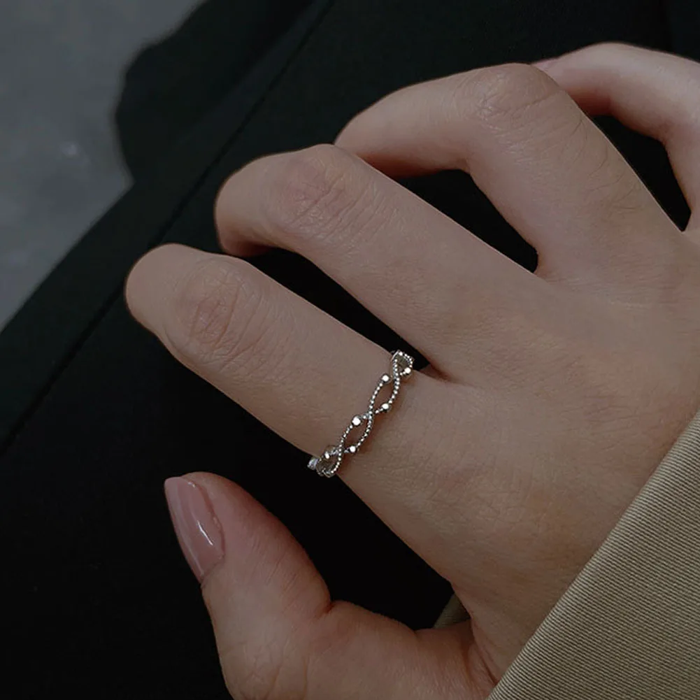 

2022 New Punk Silver Color Wide Chain Rings For Women Girl Fashion Irregular Finger Thin Ring Gift Female Knuckle Jewelry Party