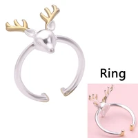 korean new girl ring fashion simple sweet ring exquisite wild christmas gift opening ring creative alloy jewelry cute accessory