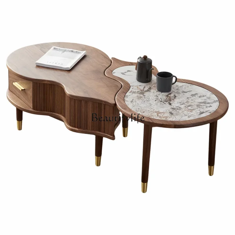 Черный орех из цельного дерева светлый роскошный минималистичный каменная плита