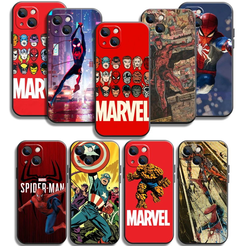 

Spiderman Marvel Phone Cases For iPhone 11 11 Pro 11 Pro Max 12 12 Pro 12 Pro Max 12 Mini 13 Pro 13 Pro Max Cases Carcasa Coque