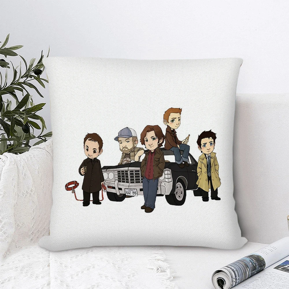 

Supernatural Cartoon Cushion Cover Super Soft Pillowcase Cartoon Geometric Patterns Pillows Covers Home Decor