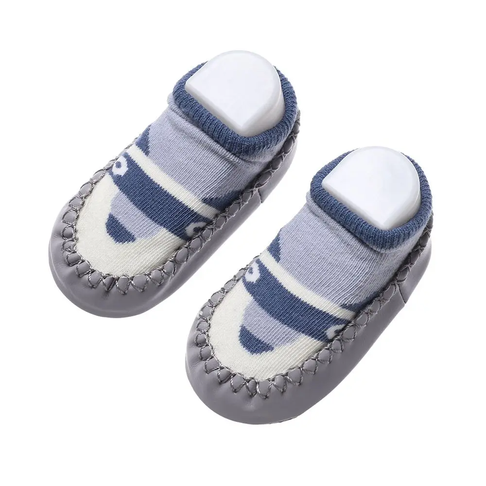 Детские носки для ползания по комнате, мягкие, с антискользящим покрытием, для младенцев, домашние сапожки для первых шагов, из хлопка, на пол.