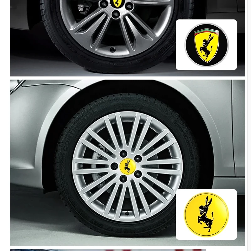 

4pcs Car Modification Wheel Hub Labeling Cartoon Wheel Cover Metal Aluminum Alloy Personalized Wheel Labeling With 56mm
