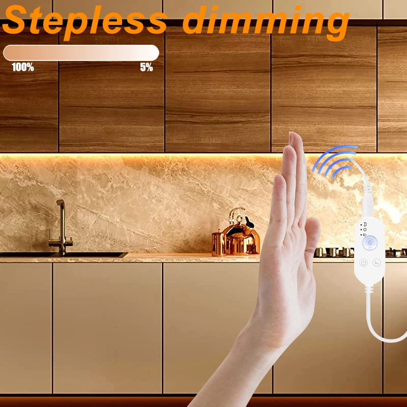 

5v Sensor Light Manual Scanning Usb Kitchen Cabinet Light Led Bedroom Decorative Light Adjustment Brightness Lighting
