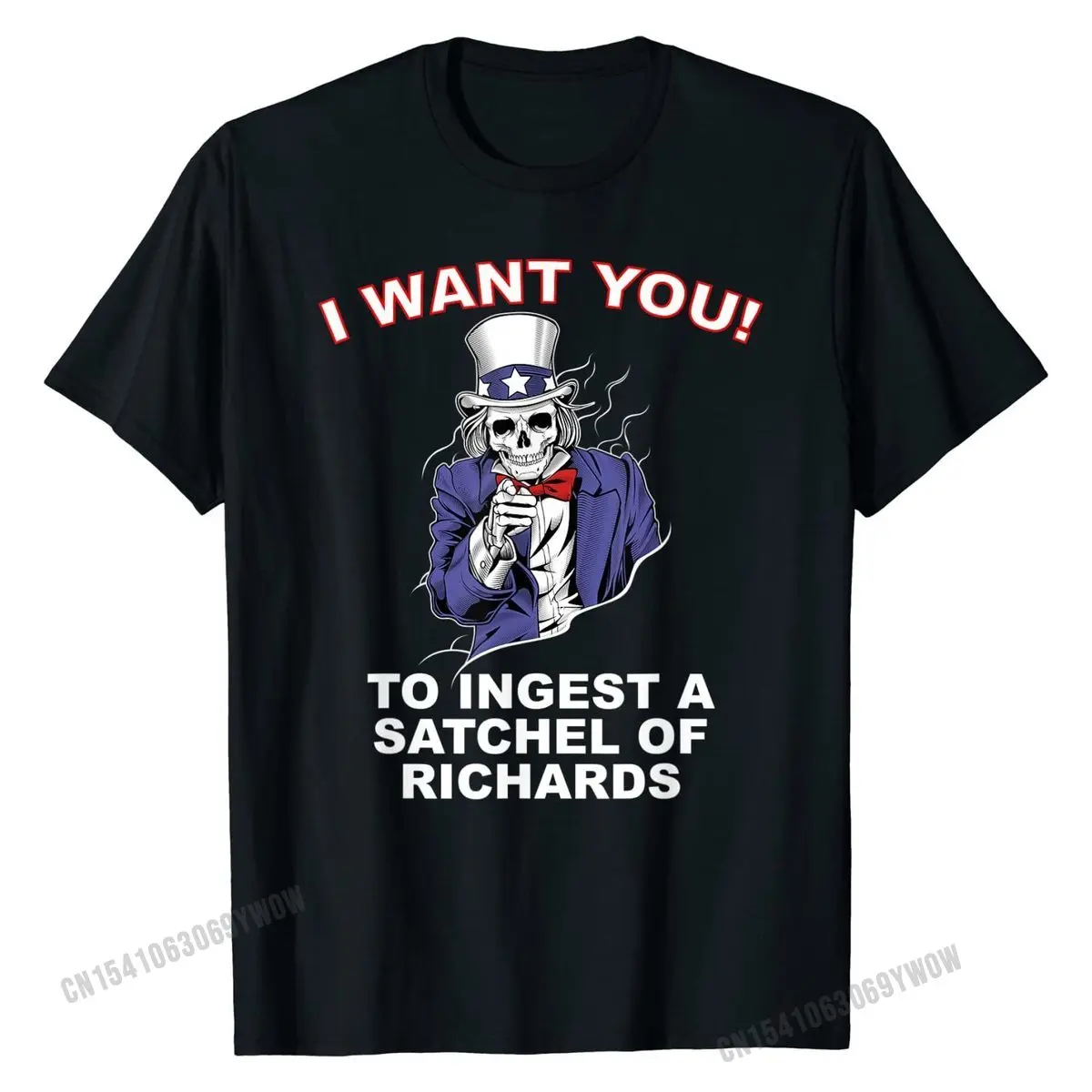 

Thou Shall Ingest a Satchel of Richards Eat a Bag of Dicks T-Shirt Design Leisure Tops & Tees Classic Cotton Men's T Shirt
