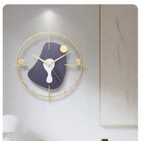 nordic minimalist wall clock round 15mm metal wall clock fashion creative home decoration single side light luxury reloj pared a