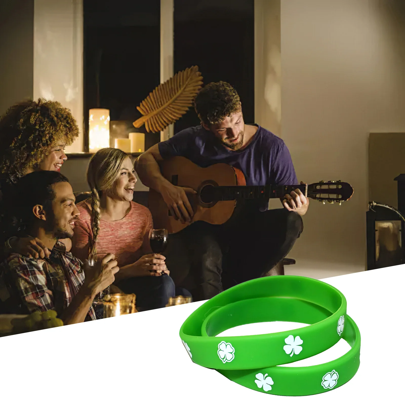 

Unique St.patricks Necklaces Creative St.patrick Pins Cute Bead Chain Suit Bracelet Ornaments for Party Costumes