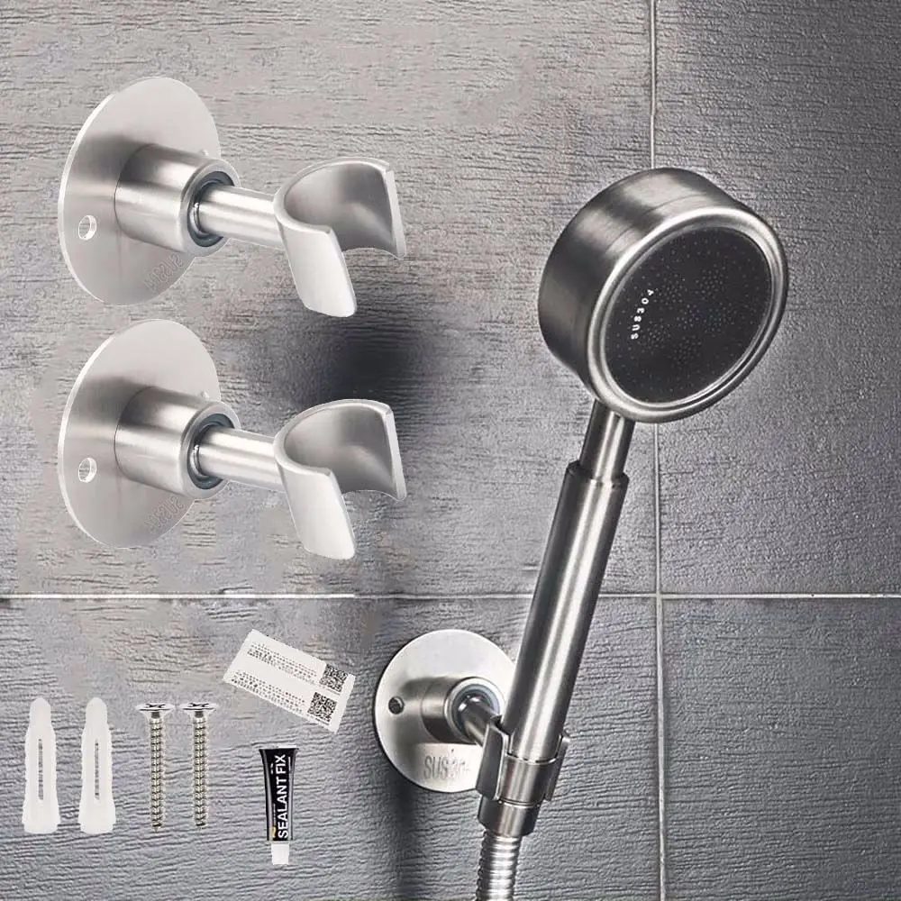 

Mounted Stainless Steel 360° Rotation Shower Head Bracket Bathroom Accessory Shower Spray Holder Shower Head Holder