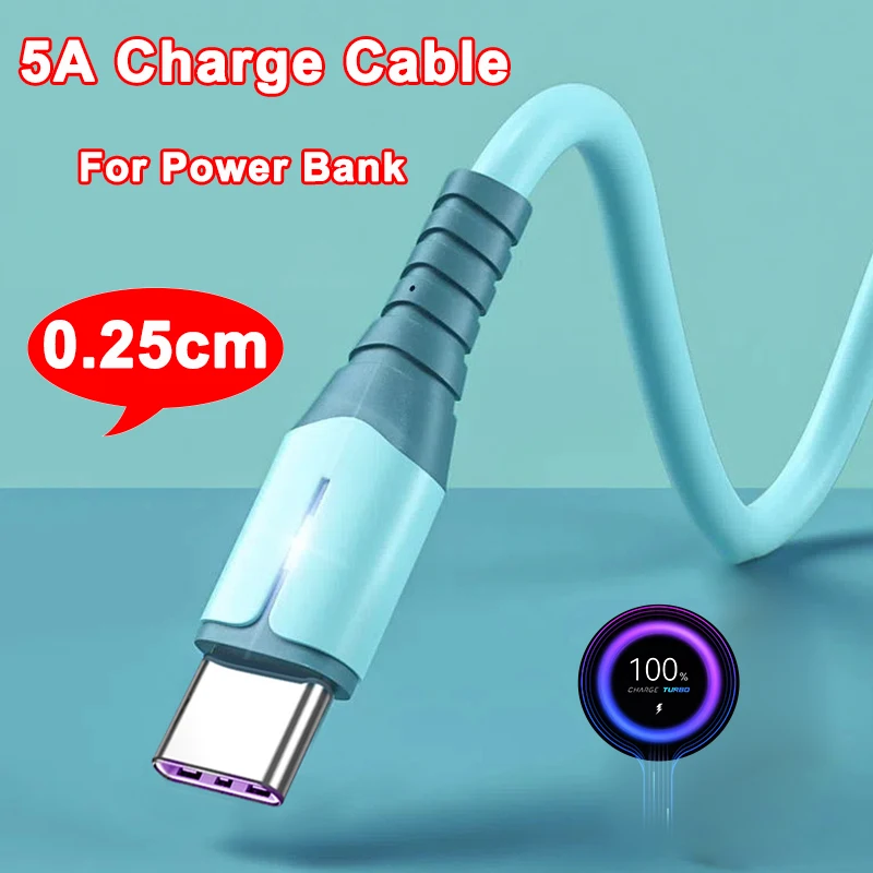 

0.25m Fast Charging 5A Type C Micro Cable For Samsung Xiaomi Charger Usb C Phone Accessories Power Pank Charge cable For travel