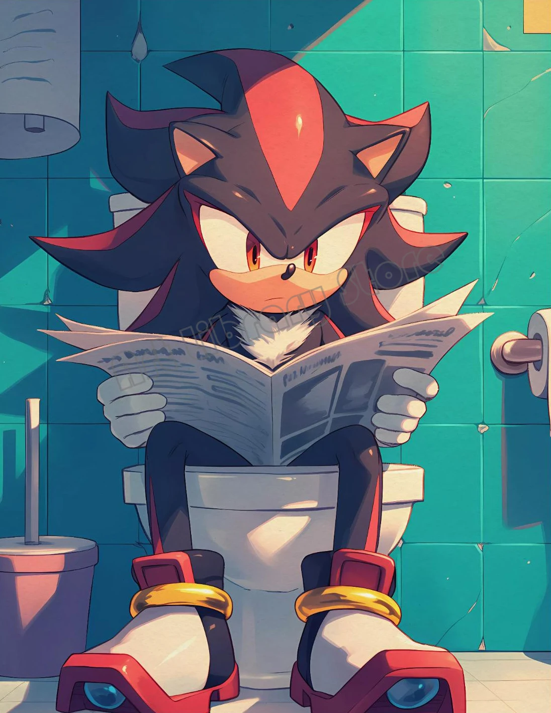 

Плакат "SS-Sonic в ванной" на холсте