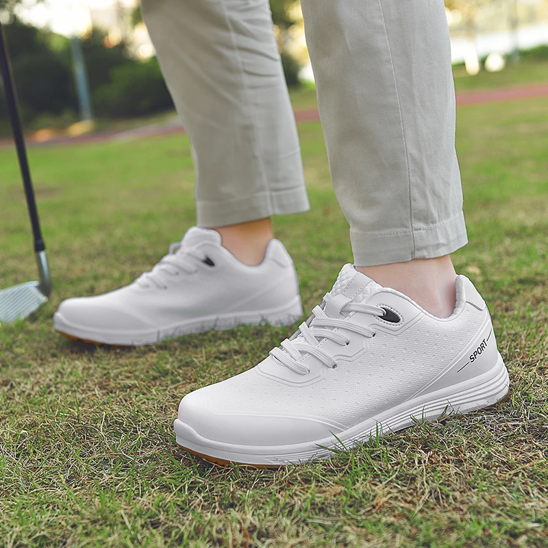 Golf Shoes Men's Nailless Golf Shoes Fashion Outdoor Comfortable Walking Shoes Men's Fitness Golfers Walking Shoes Men