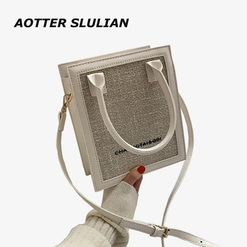 

Hot Sale Women's Bag Cotton Fabric Knitted Messenger Clutch Fresh Cloth Shopping Package Grocery Totes For Ladies Free Shipping