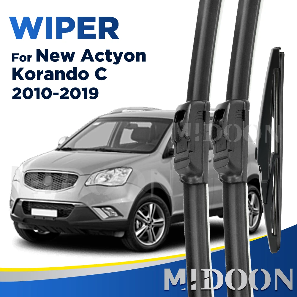 Фото Стеклоочиститель MIDOON для SsangYong New Actyon Korando C 2010-2019, передние и задние щетки стеклоочистителя, щетки для ветрового стекла 24 