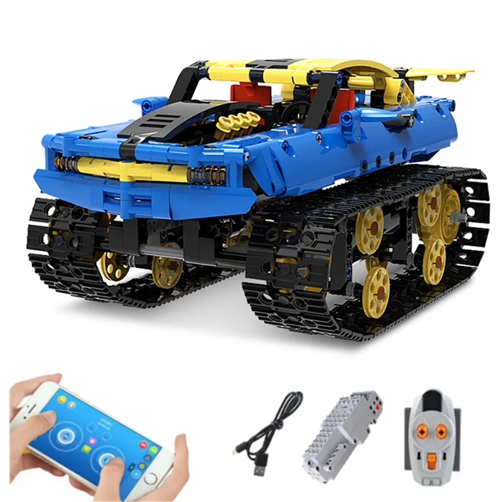 

RC Racing Car Bricks Off-road Vehicle Tank Electric Building Blocks Technical APP Program Control Driving Toys Boy Gifts 572 PCS